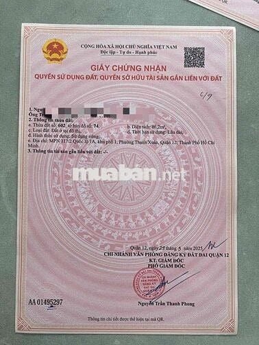 Đất 86m2. full thổ cư. Sát Gò Vấp. chưa qua QL1A. quá rẻ