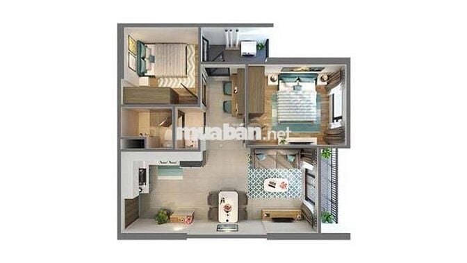 Bán căn 2N1VS 54m2 full đồ đẹp Vinhomes smart city Tây Mỗ.Giá 4,150 tỷ