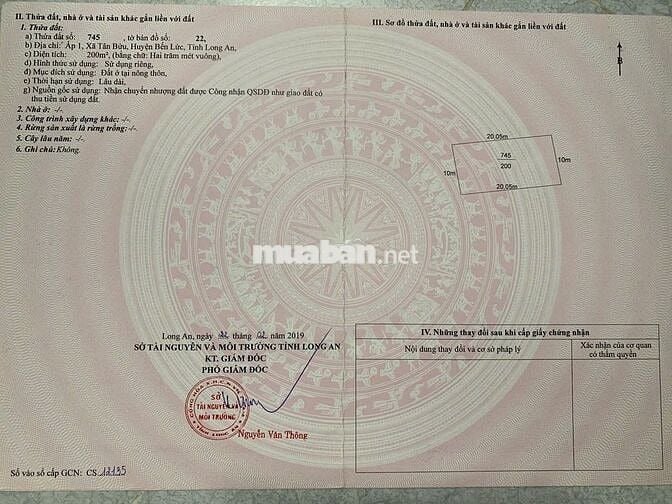 Chính chủ bán đất mặt tiền Tân Bửu giáp Bình chánh