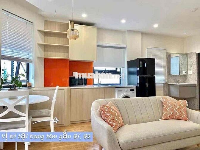 CHO THUÊ CĂN HỘ 1PN FULL_NỘI THẤT TONE GỖ KIỂU NHẬT NGAY PHỐ ĂN UỐNG