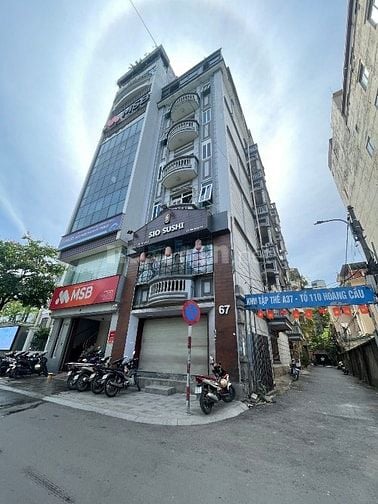 Bán Toà Nhà Lo Góc 7 Tầng Mặt Phố Và Hồ Hoàng Cầu 109m2 MT6 giá 109,9t
