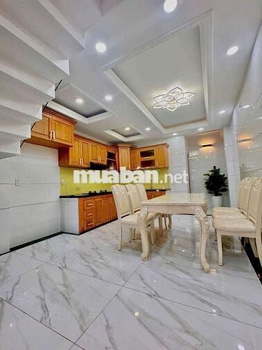 Nhà hẻm 1 sẹc lê văn quới 4x20m lửng 3 lầu hẻm 8m thông 5pn,5wc