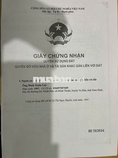 Đất nền 160m2 phía sau trường tiểu học Định Phước - 900 triệu.
