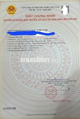 Đất Giá Rẻ Tại Thủy Phương Chỉ 5xx Triệu