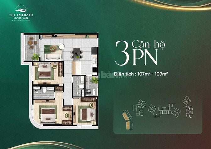 Căn hộ ven sông Sài Gòn - The Emerald River Park giá chỉ dự kiến 4x/m2
