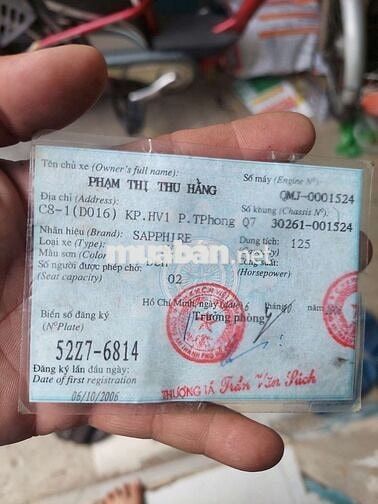 Sapphire Tay ga 2006 Đen 125cc
