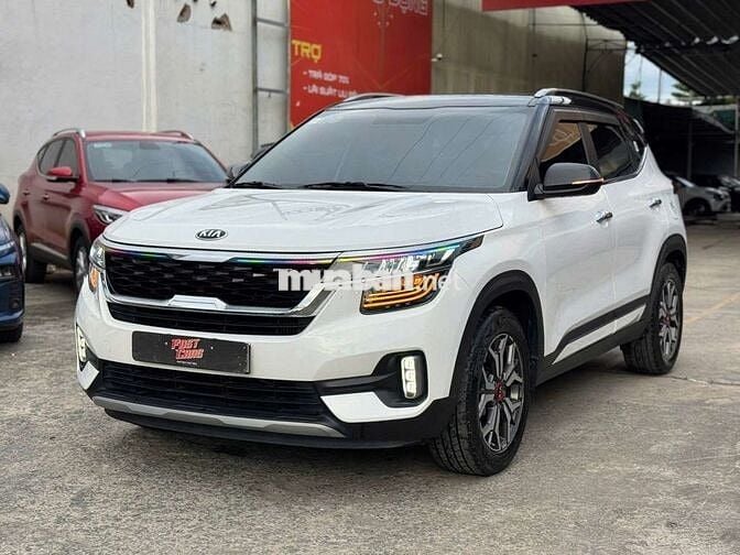 Kia Seltos 2021 Premium 1.4 Turbo, màu trắng,4v9km