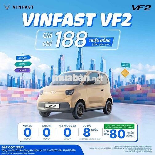 VinFast VF 2 Cọc Tiên Phong Ưu Đãi Lớn