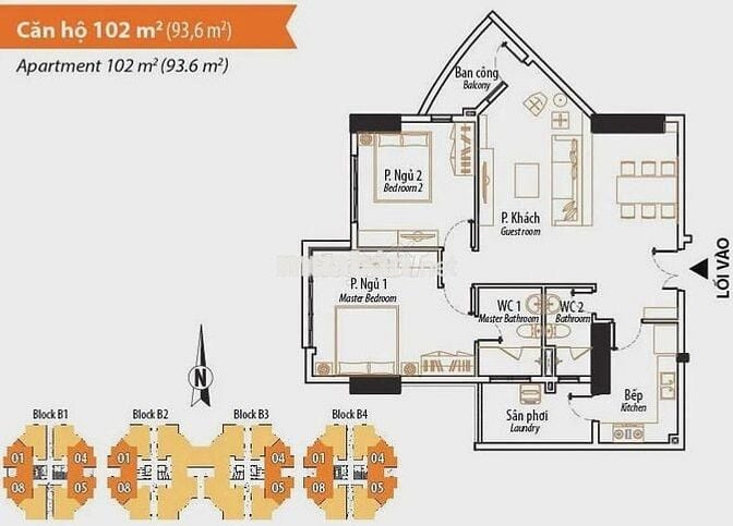 Bán căn hộ Him Lam Chợ Lớn Block B4 102m2