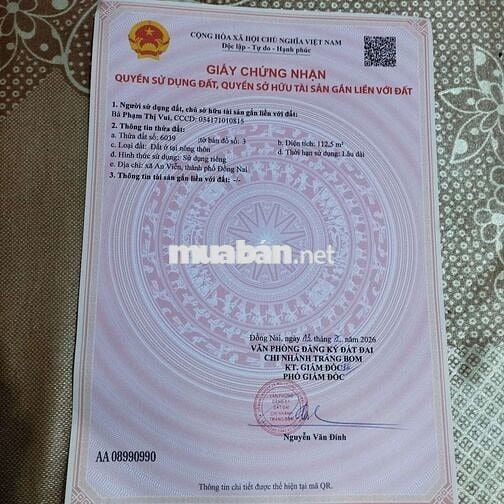 đất gần khu công nghiệp Giang Điền Trảng Bom đồng Nai đất vuông vứt đe