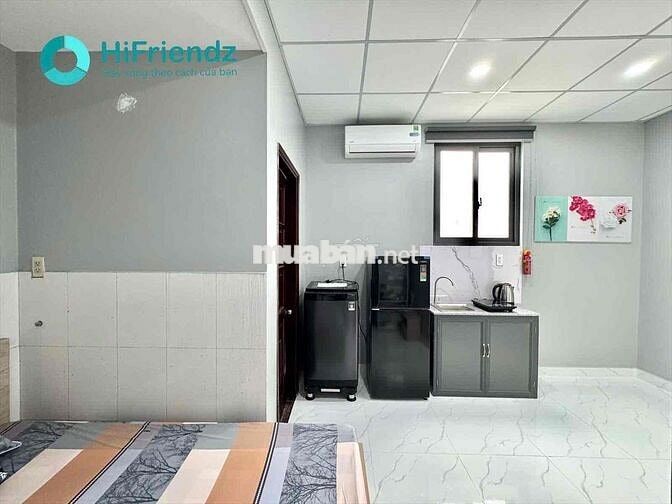 STUDIO MÁY GIẶT RIÊNG FULL NỘI THẤT, MÁY GIẶT RIÊNG SÁT CẦU CHỮ Y