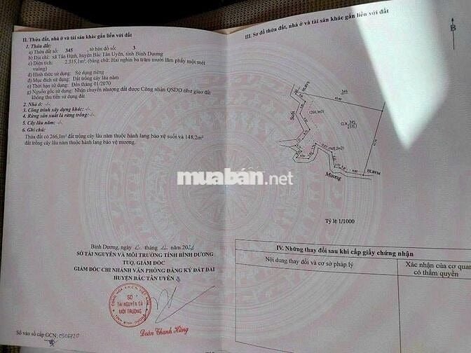 Bán đất xã Tân Định , Bắc Tân Uyên, Thành Phố Hồ Chi Minh