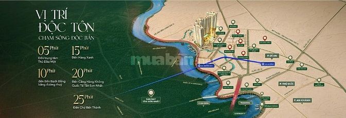 Sở hữu CH ven sông SaiGon ngay bến du thuyền chỉ 48tr/m2 TT nhẹ 15%