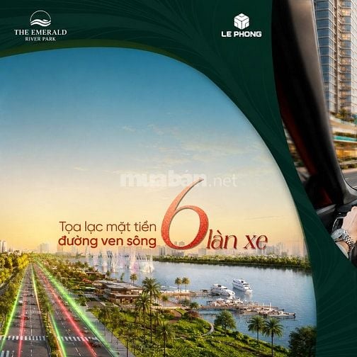 Căn 2PN2WC The Emerald River Park 3,5 tỷ sở hữu căn hộ Bến du thuyền