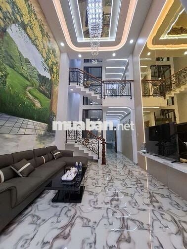 Nhà khu đồng bộ có thang máy 1 sẹc hương lộ 2 dt 4x19m lửng 3 lầu 5pn.