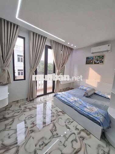 Nhà khu đồng bộ có thang máy 1 sẹc hương lộ 2 dt 4x19m lửng 3 lầu 5pn.