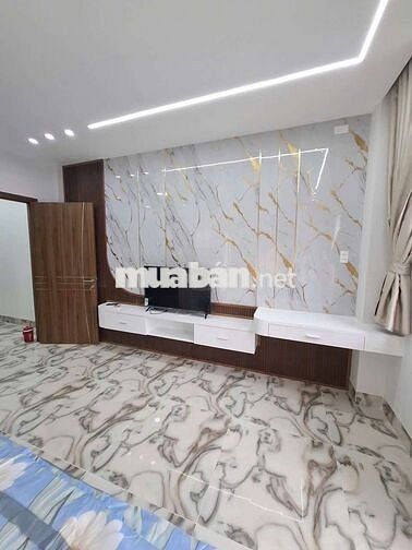 Nhà khu đồng bộ có thang máy 1 sẹc hương lộ 2 dt 4x19m lửng 3 lầu 5pn.