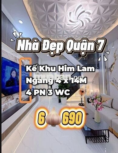 Nhà Đẹp Quận 7 - Hẻm Xe Tải gần Nhà - 4PN có Phòng Trệt - Hoàn công đủ