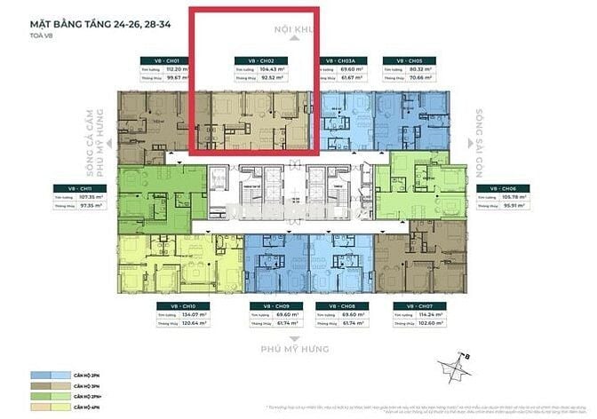 Giá sốc: 3PN 105m2 CHỈ 9,3 TỶ ĐÃ CÓ VAT. Căn hộ 5 sát PMH – cơ hội t