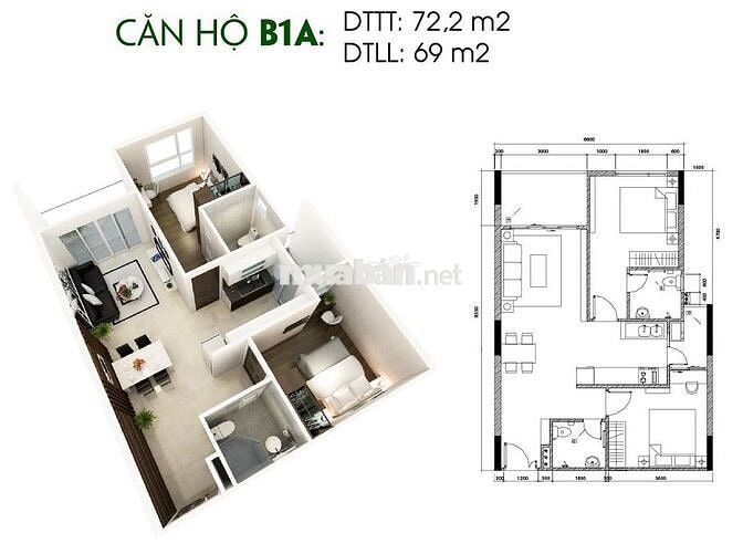 BÁN NHANH SUẤT MUA SAIGON SKYVIEW 2PN 62M2 GIÁ 4,1 TỶ, KÝ HDMB CHỦ ĐT