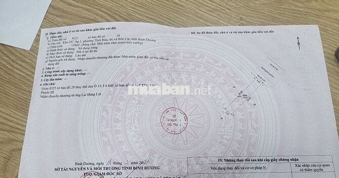 Đang ngộp ngân hàng bán gấp 150m mỹ phước 3