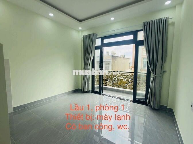 CHO THUÊ NHÀ MỚI TINH ĐƯỜNG NGUYỄN THỊ NHUẦN. 1 TRỆT 2 LẦU, DT 4×25