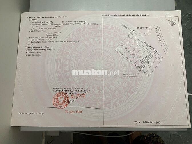 BÁN ĐẤT L35 KQH NGUYỄN HOÀNG – P7, ĐÀ LẠT
