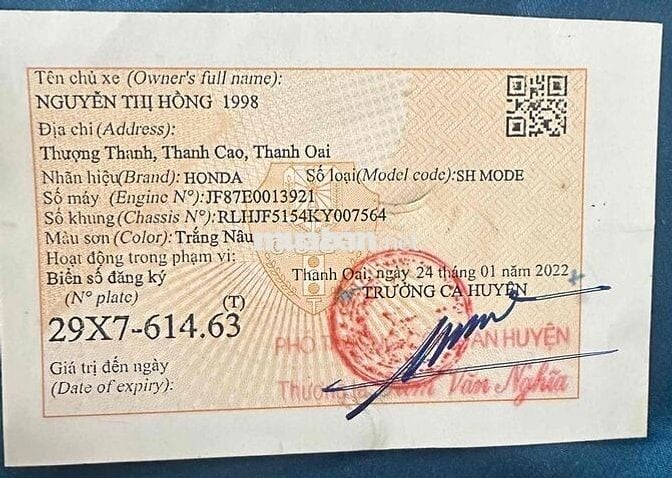 Honda SH Mode 2022 Trắng Nâu 18000 km
