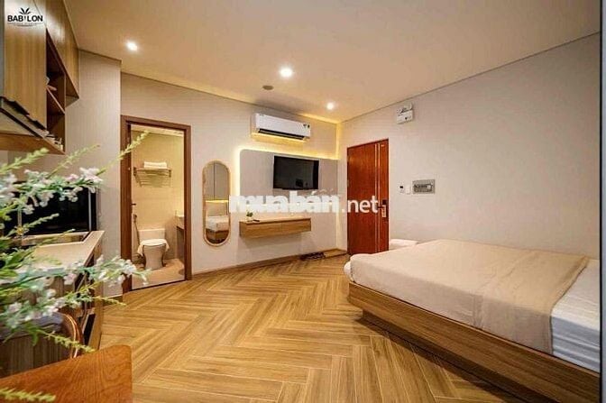 Cho thuê căn hộ studio tone gỗ sang trọng ở kdc himlam gần lotte,tdtu