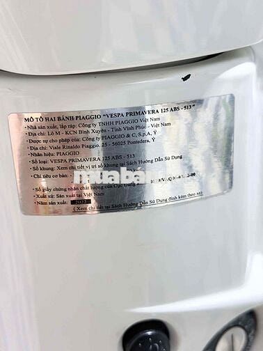 Piaggio Vespa Primavera 125 ABS 2022 Trắng