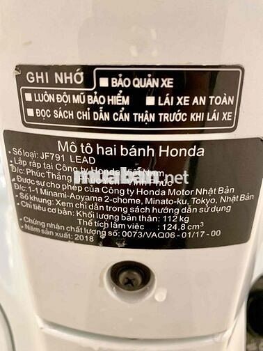 Lead 125 Smart Key 2018 Chính Chủ BSTP Xe Đẹp Zin