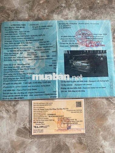 Toyota Fortuner 2019 Dầu 52000 km Bạc