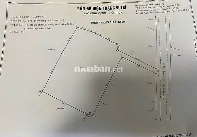 6 triệu/m2 !!! BÁN ĐẤT MẶT TIỀN ĐƯỜNG TRUNG AN, XÃ BÌNH MỸ, TP.HCM.