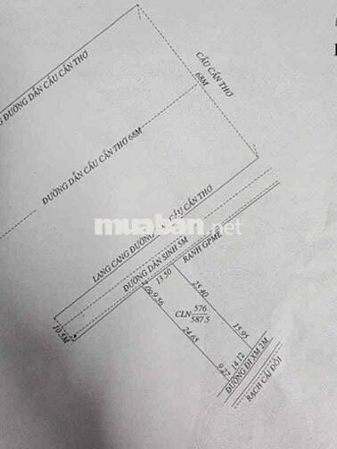 bán 588m2 Quốc Lộ 1 phường Hưng Phú gần trạm thu phí - 7 tỷ 650 (TL)