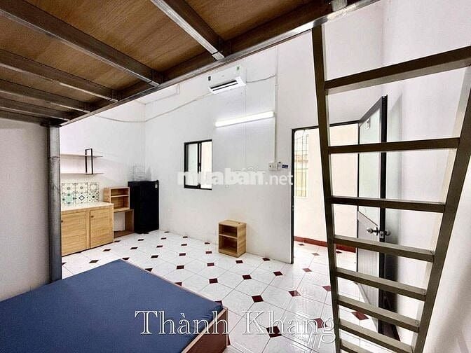 Cho Thuê Căn Hộ 1 Gác 1 Giường Full NT Rộng 25m2 Ngay CV Lê Thị Riêng