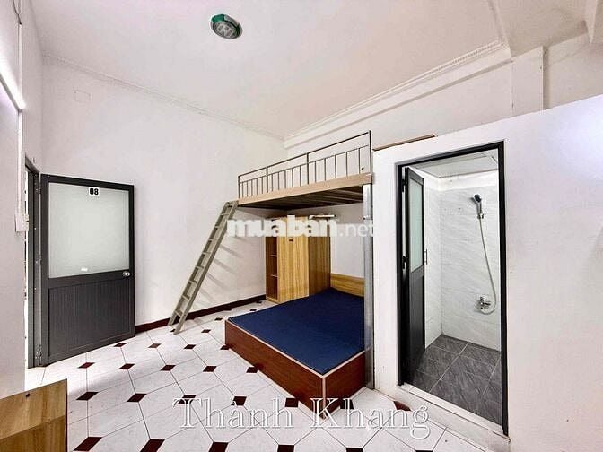 Cho Thuê Căn Hộ 1 Gác 1 Giường Full NT Rộng 25m2 Ngay CV Lê Thị Riêng