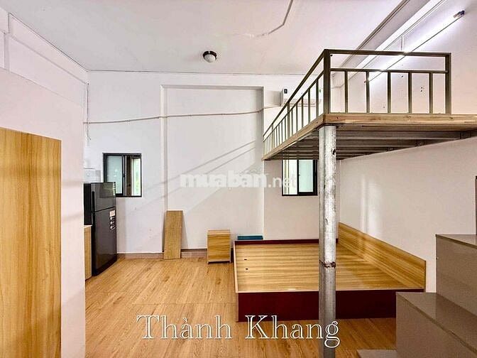 Cho Thuê Căn Hộ 1 Gác 1 Giường Full NT Rộng 25m2 Ngay CV Lê Thị Riêng