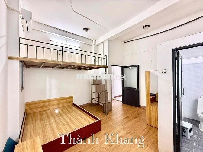 Cho Thuê Căn Hộ 1 Gác 1 Giường Full NT Rộng 25m2 Ngay CV Lê Thị Riêng