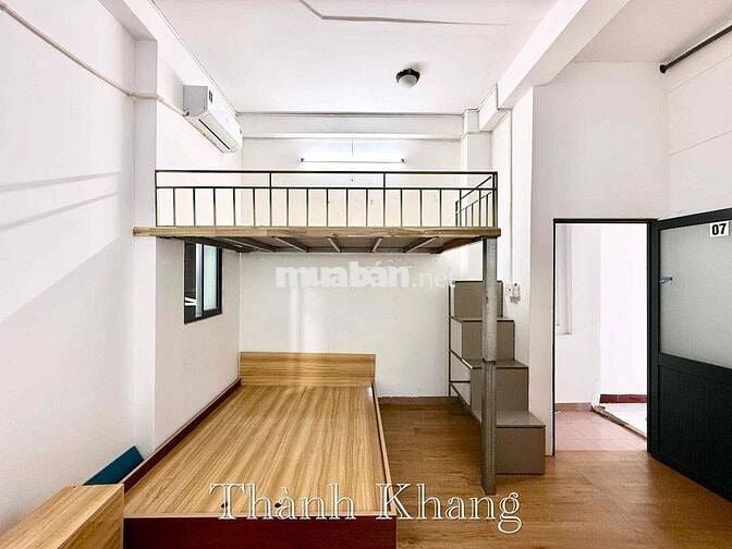 Cho Thuê Căn Hộ 1 Gác 1 Giường Full NT Rộng 25m2 Ngay CV Lê Thị Riêng