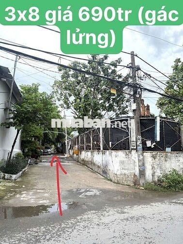 BÁN NHÀ 3X8 CÓ GÁC LỬNG ĐƯONG NGUYỄN VẶ LINH KẾ CẦU XÓM CỦI HẺM TO