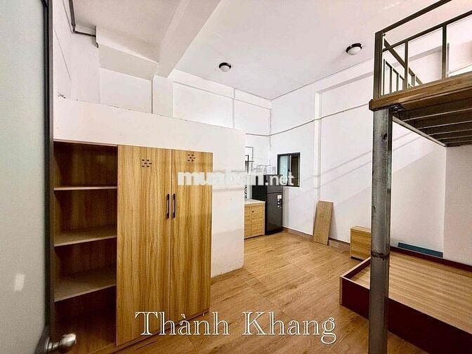 Cho Thuê Căn Hộ 1 Gác 1 Giường Full NT Rộng 25m2 Ngay CV Lê Thị Riêng