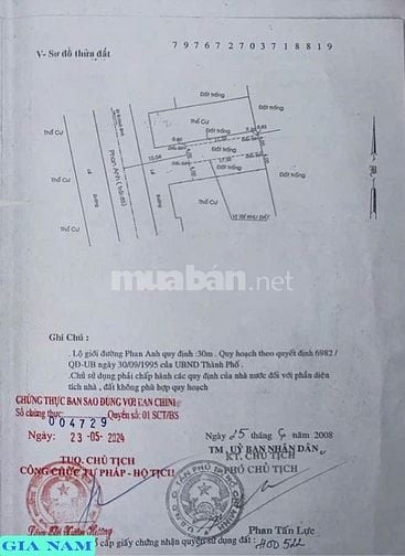 BÁN NHÀ MẶT TIỀN KINH DOANH : 260G - 260H PHAN ANH - P. HIỆP TÂN -Q.TP