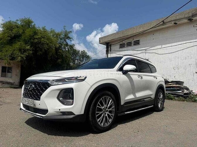 Hyundai Santa Fe 2019 Dầu Tự động 100000 km Trắng