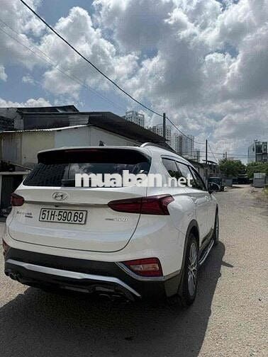 Hyundai Santa Fe 2019 Dầu Tự động 100000 km Trắng