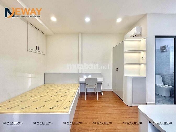 Studio Mới Xây Tone Trắng - Full Nội Thất - Mgr - Gần E.Town & Ga T3