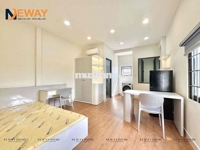 Studio Mới Xây Tone Trắng - Full Nội Thất - Mgr - Gần E.Town & Ga T3