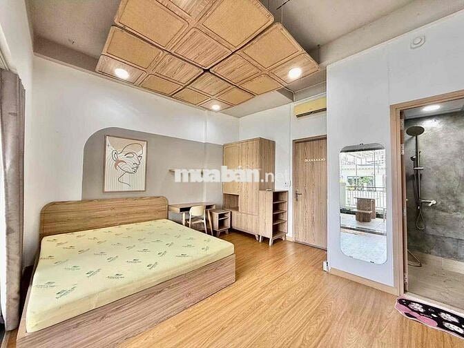 STUDIO 35m2 BAN CÔNG GẦN ĐẠI HỌC HUFLIT FULL NỘI THẤT NHƯ HÌNH