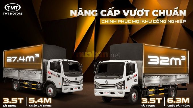 🚛 TMT CAPTAIN C750SL – THÙNG DÀI 6M3 - TẢI TRỌNG 3,5 tấn