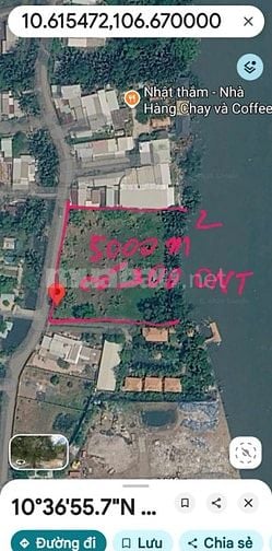Đất đẹp View sông Cần Giuộc- dt 76x64m có 300m2 thổ cư- 25 tỷ (TL)