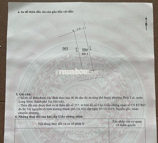 Chính chủ bán đất ô tô vào nhà Phúc Lợi, Long Biên, 10,5 tỷ, 69 m2